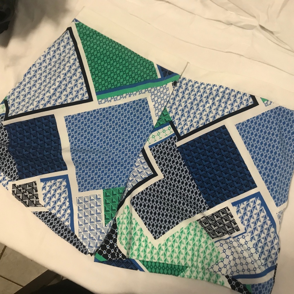 NWT Tommy Hilfiger Palm Beach Geometric Patchwork Blue Green Shorts Size 16